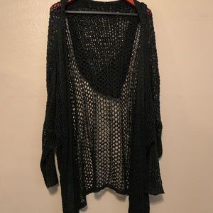 Brandy Melville netted cardigan with hood